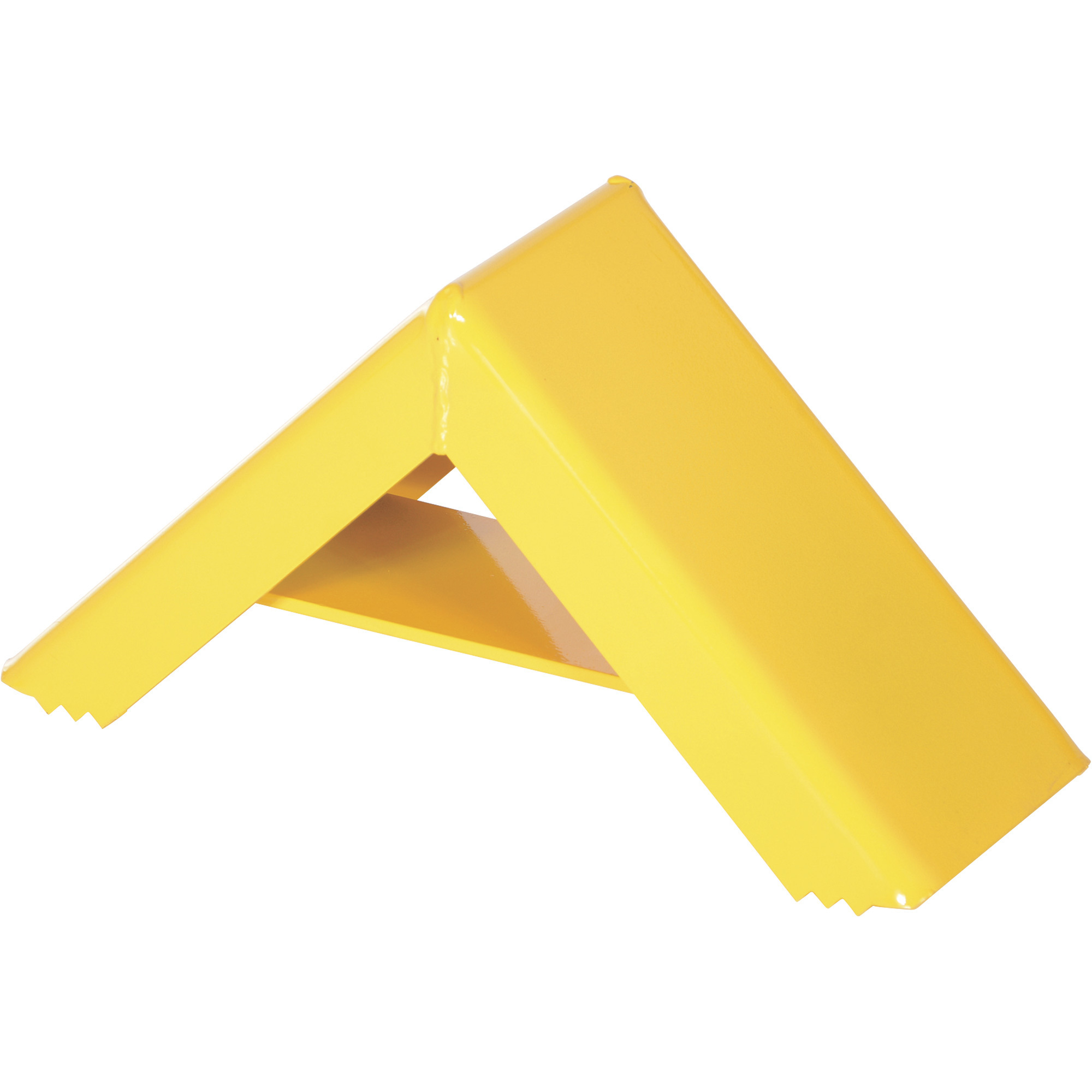 Vestil Steel Wheel Chock - 6in.W x 17in.D x 8.5in.H, Fabricated, Yellow, Model# SWC-22